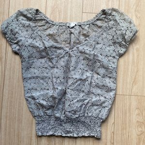 3 for $25 Derek Heart Grey Lace Shirt